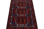 Rug & Kilim's Baluch Afghan rug in Red, Blue, Brown Tribal | Area Rug in Rugs by Rug and Kilim