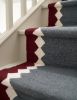 Handwoven Wool Bordeaux & Slate Stair Runner | Runner Rug in Rugs by Evergreen Carpets. Item made of wool works with boho & minimalism style