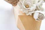 Porcelain Magnolia Antler Sculpture | Art & Wall Decor by Cassandra Smith | Presidio II in Austin
