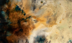 'GENESIS' - Luxury Epoxy Resin Abstract Artwork | Oil And Acrylic Painting in Paintings by Christina Twomey Art + Design. Item composed of synthetic