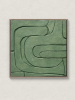 Sage Green Geometric 3D Art | Oil And Acrylic Painting in Paintings by Berezart. Item made of canvas & paper compatible with boho and minimalism style