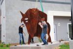 Wild Bill Bison | Public Sculptures by John Randall Nelson | Element Boulder Superior in Superior. Item made of steel