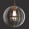 Vine Carousel Modern Chandelier - Clear Artisan Glass Globes | Pendants by Galilee Lighting. Item made of metal with glass works with modern style