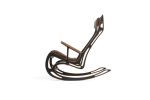 Qvist Rocking Chair & Footstool | Chairs by Peter Qvist. Item made of birch wood & fabric compatible with minimalism and contemporary style