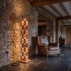 Prastambh Sculptural Clay Floor Lamp | Lamps by Naaya Studio. Item composed of wood and stoneware in minimalism or contemporary style
