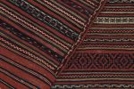 Vintage Baluch Tribal Kilim with Red, Blue and Beige Stripes | Area Rug in Rugs by Rug and Kilim