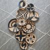 10 pieces Colourful African Wall Plates Decor | Decorative Plate in Decorative Objects by Sarmal Design. Item composed of bamboo and cotton in boho or mid century modern style