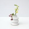 White Zig Zag Vase | Vases & Vessels by niho Ceramics. Item composed of ceramic in modern style