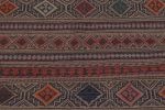 Vintage Persian Soumak Kilim, Tribal Diamonds in Light Jewel | Area Rug in Rugs by Rug and Kilim