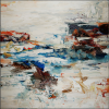Blue Rustle | Oil And Acrylic Painting in Paintings by Upstart Modern | District San Francisco in San Francisco. Item made of canvas with synthetic