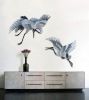 Two cranes mosaic wall decoration | Art & Wall Decor by Julia Gorbunova. Item composed of glass in contemporary or japandi style