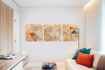 Sunshine 1-3 | Oil And Acrylic Painting in Paintings by Jill Krutick. Item made of canvas with synthetic