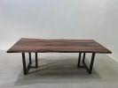 Jemond Resin Black Walnut Solid Wood Dining Table 39" x 94" | Tables by Holzsch. Item made of walnut with metal works with contemporary & industrial style