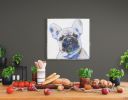 MY FRENCH BOULEDOGUE | Oil And Acrylic Painting in Paintings by Virginie SCHROEDER. Item composed of canvas in art deco style