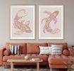 Lucky Fish - Koi & Kei - Rust - Framed Art | Prints by Patricia Braune. Item composed of paper