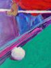 Abstract figurative painting billiard player wall art | Oil And Acrylic Painting in Paintings by Berez Art