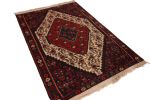 Mid Century Persian Kilim Rug Wool Red Cream Floral Senneh | Area Rug in Rugs by Rug and Kilim