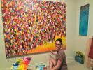 "Colorburst" 60x72" Oil on canvas | Oil And Acrylic Painting in Paintings by Melissa Ellis Art. Item made of canvas with synthetic