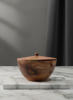 Walnut & Gold Leaf Lidded Vessel – Hand‑Turned | Decorative Bowl in Decorative Objects by Holzkunst Samuel Meisinger. Item works with art deco & modern style