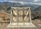 Handmade Moroccan Wool Rug, Grey & Gold | Area Rug in Rugs by Berber Luxe. Item composed of wool in boho or art deco style