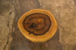 Carved Live Edge Solid Wood Trunk Table ƒ36 by Costantini | Side Table in Tables by Costantini Design. Item made of wood works with boho & contemporary style