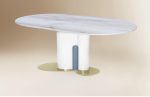 ALEX Oval dining table | Tables by Dovain Studio. Item composed of metal and marble