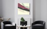 Orchid and Black Abstract in Washi | Oil And Acrylic Painting in Paintings by Jan Sullivan Fowler. Item made of paper with synthetic