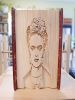 Frida Kahlo Folded Book Sculpture, One of a Kind! | Sculptures by Q Wollock. Item composed of paper in boho or contemporary style