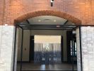Large Indigo Coil + Indigo Dipped Weaving | Public Sculptures by Liz Robb | Philadelphia Marriott Old City in Philadelphia. Item composed of cotton and fiber