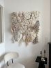 Neutral Textile Wall Sculpture Soft Fiber Art Decor | Tapestry in Wall Hangings by Anna Baranova Art. Item made of cotton with fiber works with contemporary & modern style