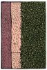 "Rose Realm" Handmade Rug, Pink, Green, Floral Theme, Modern | Area Rug in Rugs by Sergio Mannino Studio. Item composed of wool compatible with modern style