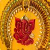 Shri Ganesha Ganpati Hindu Elephant God. Handmade Embroider | Embroidery in Wall Hangings by MagicSimSim
