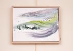 Mountainscape No. 8 : Original Watercolor Painting | Paintings by Elizabeth Becker. Item made of canvas works with minimalism & contemporary style