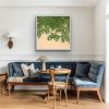 Sunset Oak: Framed 38 x 38 inch acrylic painting on canvas | Oil And Acrylic Painting in Paintings by Christine So. Item composed of wood & canvas compatible with contemporary and country & farmhouse style