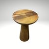 Mushroom Wood End Table | Tables by The Industrial Furniture Ltd. Item made of wood works with boho & mid century modern style