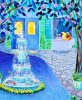 Peace Oasis | Oil And Acrylic Painting in Paintings by Judith Joseph. Item made of canvas & synthetic