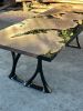 Claro Walnut Epoxy Table - Epoxy Resin Black Dining Table | Tables by Tinella Wood. Item composed of walnut compatible with contemporary and coastal style