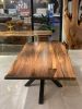 Custom Live Edge Walnut Dining Table - Made to Order | Floating Table in Tables by Gül Natural Furniture. Item made of oak wood works with minimalism & contemporary style