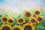 "Sunflower Celebration" - Original Painting | Oil And Acrylic Painting in Paintings by DaggArt. Item composed of canvas