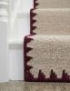 Handwoven Natural Woolen Runner Rug | Rugs by Evergreen Carpets. Item composed of wool in boho or minimalism style