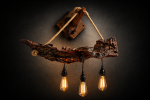 Live Edge Redwood Burl Pendant Light with Edison Bulbs | Pendants by DapperwoodSF. Item made of wood compatible with contemporary and modern style