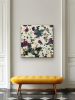 Red Orchid | Mixed Media by Jennifer Patzer Art. Item composed of canvas compatible with mid century modern and contemporary style