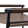 ¨Repose¨Bar Stool Natural Leather&Black Rubbered Steel Frame | Counter Stool in Chairs by Jover + Valls. Item composed of steel and leather in contemporary style