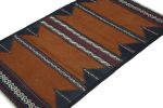 Vintage Sofreh Persian Kilim in Brown with Geometric Pattern | Area Rug in Rugs by Rug and Kilim