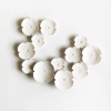 Extra Large wall art set - 12 Graces porcelain artwork | Wall Sculpture in Wall Hangings by Elizabeth Prince Ceramics. Item made of stoneware works with minimalism & contemporary style