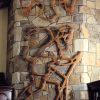 Mountain Man with Raven | Wall Sculpture in Wall Hangings by Jeffrey H Dean. Item composed of wood