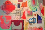 My Heart Leads the Way | Mixed Media by Paula Saslow, Copper Rose Art. Item composed of canvas compatible with contemporary and industrial style