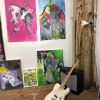 ‘Verdant Magmacious’ | Oil And Acrylic Painting in Paintings by Natalie Reynolds Contemporary Art | Parker Street Studios in Vancouver. Item composed of canvas and synthetic