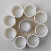 Set of 9 pcs Porcelain candle holders. Snow-white,translucen | Decorative Objects by ENOceramics. Item in minimalism or contemporary style