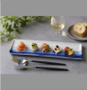 Ceramic Serving Platter M  | Rectangular Plate | blue white | Ceramic Plates by Hideyo. Item made of ceramic compatible with contemporary and japandi style